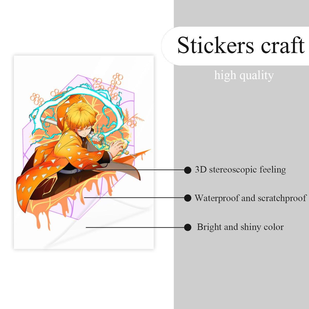 Amazon.co.jp: 鬼滅の刃 我妻善逸 ステッカー おしゃれ 人気 Logo